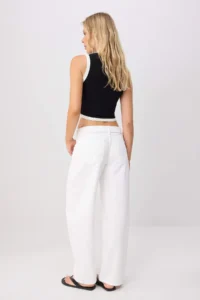 TRENDYOLMİLLA Ecru Low Waist Baggy Fit Tencel Blended barrel jeans - Image 4