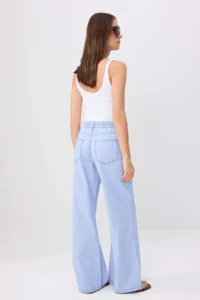 TRENDYOLMİLLA Light BLUE Elastic Waist High Waist Wide Leg jeans - Image 4
