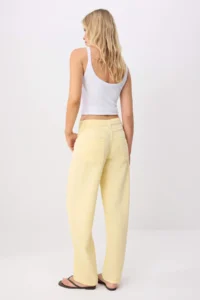 TRENDYOLMİLLA Light YELLOW 100% Tencel High Waist barrel jeans - Image 4