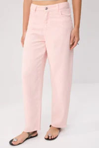 TRENDYOLMİLLA PINK 100% Tencel High Waist barrel jeans - Image 3