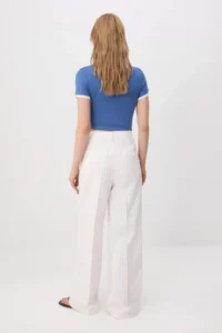 TRENDYOLMİLLA WHITE Thin Striped Weaving Pants - Image 4