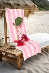 Dolce Mariee Digital Printing Beach Sea Towel Cherry Patterned Loincloth HVL0160 - Image 3