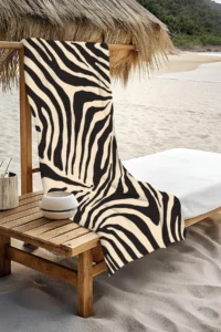 Dolce Mariee Digital Printing Beach Sea Towel Zebra Patterned Loincloth HVL0185 - Image 3