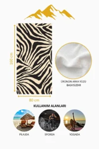 Dolce Mariee Digital Printing Beach Sea Towel Zebra Patterned Loincloth HVL0185 - Image 4