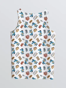 LCW Kids White Crew Neck Printed Boys' Tank Top - Image 2