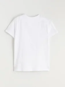 LCW Kids White Crew Neck Atatürk Printed Girls' T-Shirt - Image 2