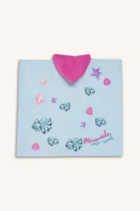 DeFacto Printed Cotton Poncho Towel Girls' - Image 5