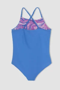 DeFacto Girls' Patterned Reversible Swimsuit Z3592a623hs - Image 4