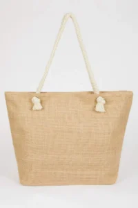 DeFacto Women Wicker Beach Bag - Image 3