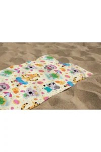 Erays Home Cute Animals on the Beach Children's Pattern Printed Beach Towel Unisex Children's Beach Towel - Image 3