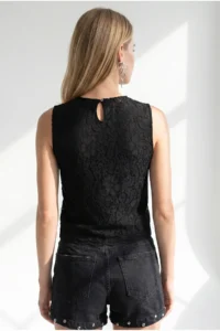 Olalook Women's Black Back Drop Lined Lace Blouse - Image 5