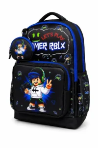 Çantaland Set of 4, Boy's Patterned Primary School School Bag + Lunch Box + Pencil Holder + Eraser Holder - Image 3