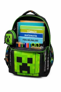Çantaland Set of 4, Boy's Patterned Primary School School Bag + Lunch Box + Pencil Holder + Eraser Holder - Image 2