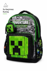 Çantaland Set of 4, Boy's Patterned Primary School School Bag + Lunch Box + Pencil Holder + Eraser Holder - Image 5