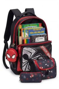 Çantaland Set of 4, Boy's Patterned Primary School School Bag + Lunch Box + Pencil Holder + Eraser Holder - Image 2