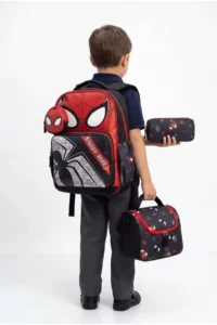 Çantaland Set of 4, Boy's Patterned Primary School School Bag + Lunch Box + Pencil Holder + Eraser Holder - Image 5