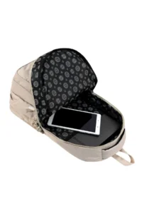 Çantaland 5 Compartment Luxury Crinkle Fabric High School and Middle School Backpack + Monkey Keychain Gift - Image 6