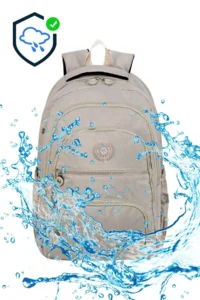 Çantaland 5 Compartment Luxury Crinkle Fabric High School and Middle School Backpack + Monkey Keychain Gift - Image 7