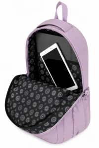 Çantaland Luxury and Multi-Pocketed Waterproof Crinkle School Bag, Crinkle Backpack with Monkey Keychain Gift - Image 4