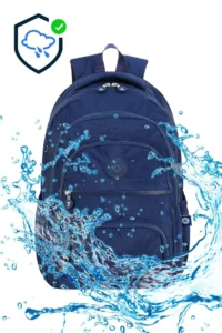 Çantaland 5 Compartment Luxury Crinkle Fabric High School and Middle School Backpack + Monkey Keychain Gift - Image 7