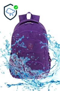 Çantaland Luxury and Multi-Pocketed Waterproof Crinkle School Bag, Crinkle Backpack with Monkey Keychain Gift - Image 7