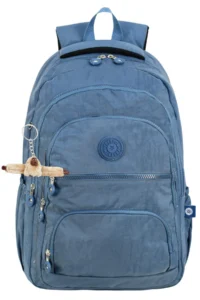 Çantaland Luxury Crinkle Fabric High School and Secondary School Backpack, Crinkle School Bag, Monkey Keychain Gift - Image 2