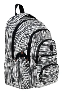 Çantaland Luxury Patterned High School and Secondary School Backpack, Patterned School Bag, Monkey Keychain Gift
