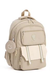 Roxbros Functional Beige Backpack - Compatible with Primary, Secondary and High School 42x35cm