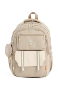 Roxbros Functional Beige Backpack - Compatible with Primary, Secondary and High School 42x35cm - Image 2