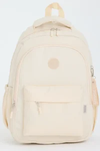 Roxbros School Backpack Cream with Laptop Compartment Primary - Middle & High School - 42x35cm