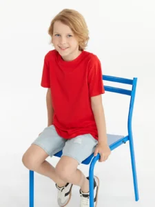 LCW Kids Red Crew Neck Boys' T-Shirt - Image 2