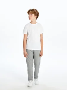 LCW Kids White Crew Neck Boys' T-Shirt - Image 2