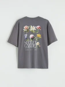 LCW Kids Gray Crew Neck San Francisco Printed Girls' T-Shirt - Image 6