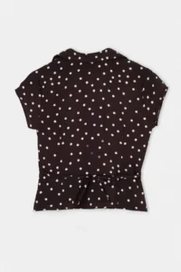 Drop by TrendyolMilla Shirt Collar lace Detailed Polka Dot buttoned Blouse - Image 6