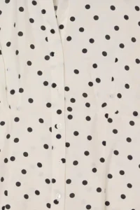 Drop by TrendyolMilla Shirt Collar lace Detailed Polka Dot buttoned Blouse - Image 5