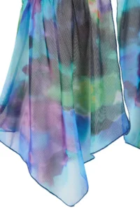 TRENDYOLMİLLA Multicolored Batik Sleeveless Knitting Tulle Blouse - Image 6