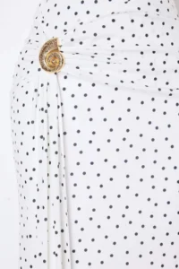 TRENDYOLMİLLA Black-WHITE Polka Dot Accessory Detailed Maxi Knitting Elegant/Evening Skirt - Image 6