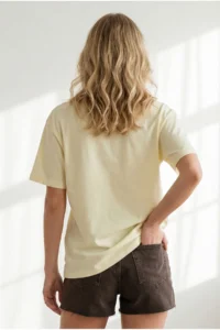 Olalook Women's Yellow Dog Printed Boyfriend Cotton T-Shirt - Image 6