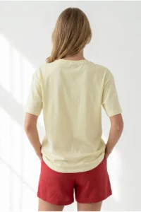 Olalook Women's Yellow Banana Printed Boyfriend Cotton T-Shirt - Image 5
