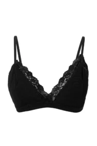 TRENDYOLMİLLA Black Plain Fitted Cowl Neck Sleeveless Lace Detailed Crop Ribbed Flexible Knitting Blouse - Image 5