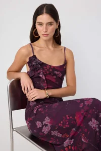 TRENDYOLMİLLA Multicolored*001 Abstract Applique Maxi Knitting Dress