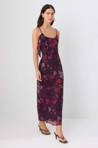 TRENDYOLMİLLA Multicolored*001 Abstract Applique Maxi Knitting Dress - Image 2