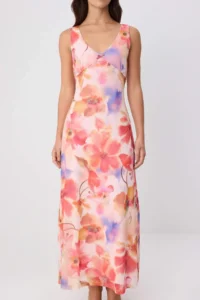 TRENDYOLMİLLA Multicolored*001 Polka Dot with bow Maxi Knitting Dress - Image 3