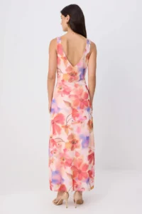 TRENDYOLMİLLA Multicolored*001 Polka Dot with bow Maxi Knitting Dress - Image 4