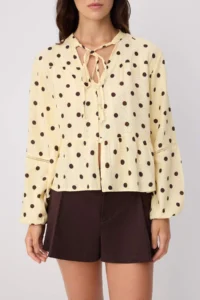 TRENDYOLMİLLA Yellow-Multicolored Shirt - Image 3