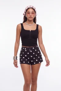 TRENDYOLMİLLA Black Plain Fitted Cowl Neck Sleeveless Scuba Crepe Knitting Blouse - Image 2