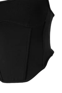 TRENDYOLMİLLA Black Plain Fitted Square Neck Thin Sleeveless Sleeveless Ribbed Flexible Knitting Blouse - Image 6