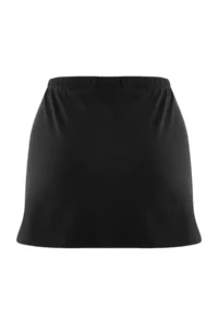TRENDYOLMİLLA Black Plain Lacing Detailed Regular Waist Cotton Flexible Knitting Shorts Skirt - Image 10