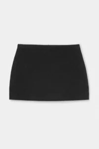 TRENDYOLMİLLA Black Plain Lacing Detailed Regular Waist Cotton Flexible Knitting Shorts Skirt - Image 7