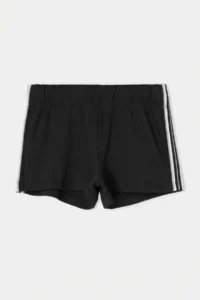 TRENDYOLMİLLA Black Plain Ribbon Detailed Regular Waist interlock Knitting Shorts & Bermuda - Image 6